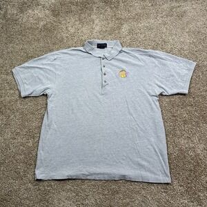 Vintage 90s Los Angeles LAKERS polo shirt pullover size XL gray shirt basketball